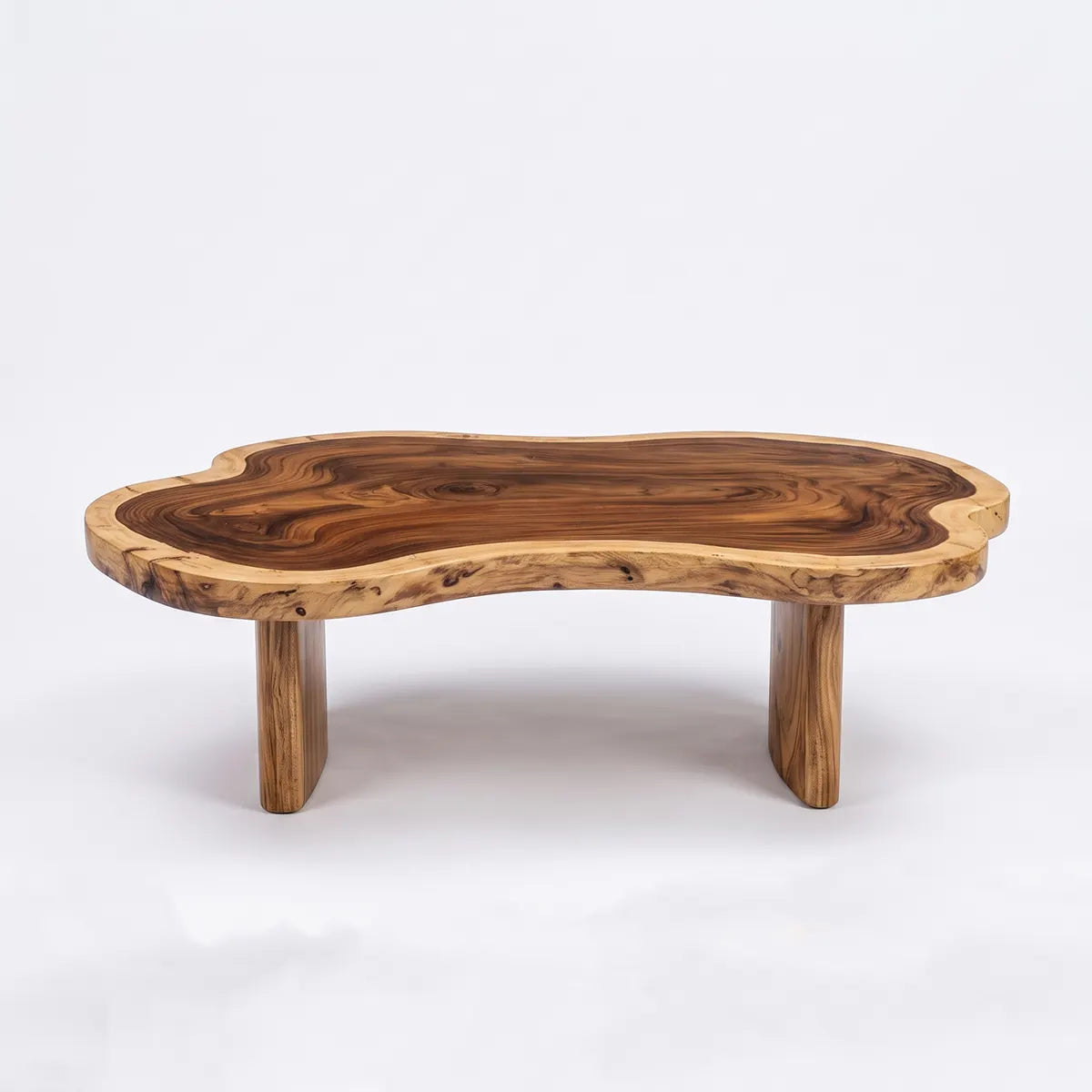 Organic Freeform Live Edge Solid Wood Coffee Table | Handcrafted Natural Slab Center Table TT006-5288