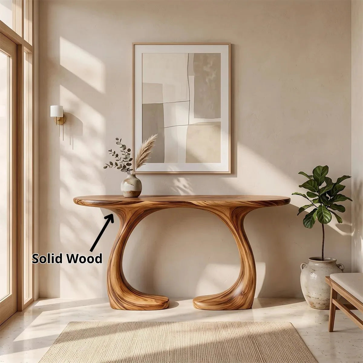 Modern Organic Console Table | Sculptural Entryway Console Table for Contemporary Interiors TH003-9438