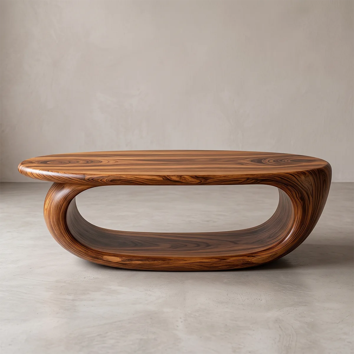 Modern Oval Coffee Table | Sculptural Open Base Center Table for Contemporary Living Room TH003-2681