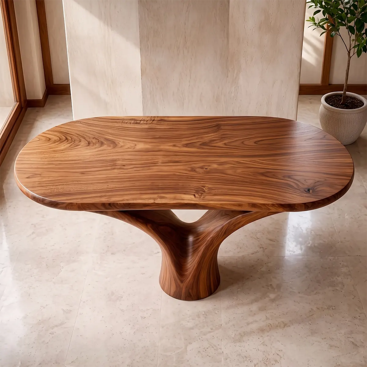 Modern Organic Console Table | Sculptural Entryway Console Table for Contemporary Home Decor TT006-7960