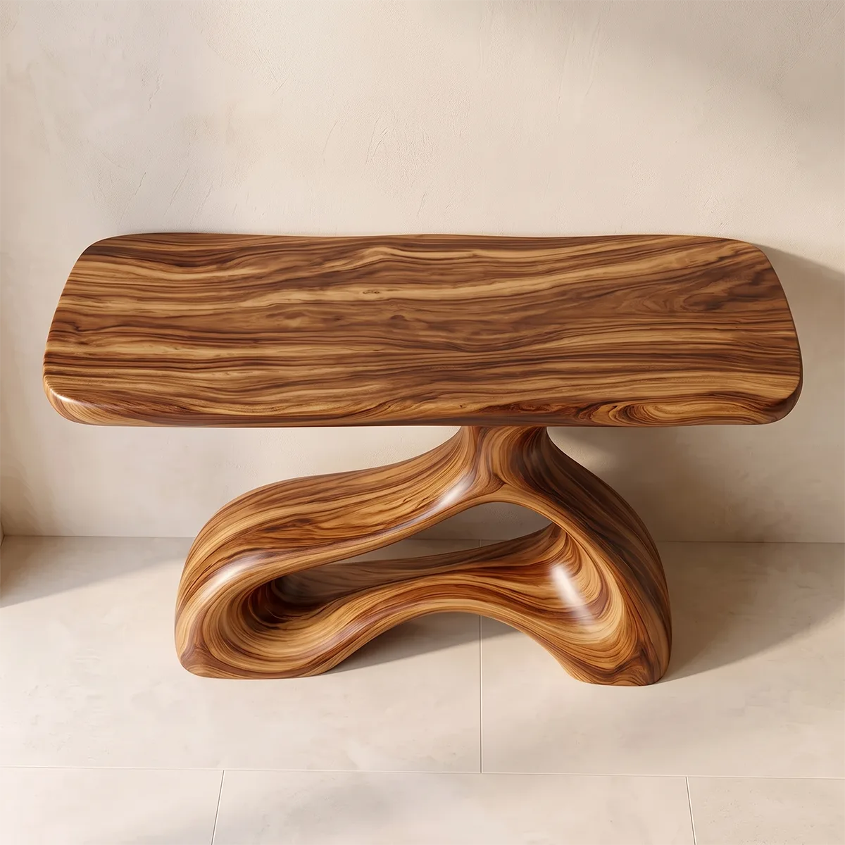 Organic Sculptural Console Table | Abstract Wave Console Table for Modern Entryway & Hallway TH003-3763