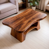 Solid Wood Coffee Table with Open Shelf | Modern Handmade Living Room Furniture TT006-3190