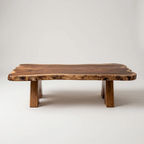 Live Edge Solid Wood Coffee Table | Handcrafted Natural Wood Center Table TT006-6055