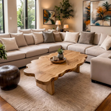 Live Edge Solid Wood Coffee Table | Organic Natural Slab Coffee Table for Modern Living Room TT006-2090