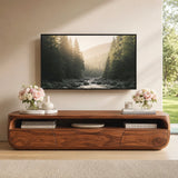 Modern TV Stand with Open Display Shelf & Storage Drawers TT006-5QMV1KJ