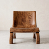 Sculptural Curved Lounge Chair with Arched Legs | Organic Modern Accent Chair
