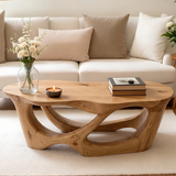 Sculptural Organic Solid Wood Coffee Table | Modern Artistic Center Table for Living Room TT006-2038
