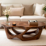 Sculptural Organic Solid Wood Coffee Table | Modern Artistic Center Table for Living Room TT006-2038