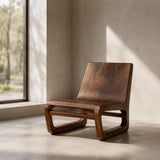Sculptural Curved Lounge Chair | Modern Organic Low Profile Accent Chair