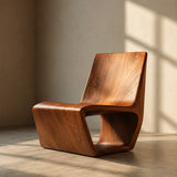 Sculptural Armless Lounge Chair | Modern Low Profile Accent Chair