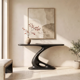 Organic Sculptural Console Table | Modern Console Table with Twisted Open Pedestal Base TH003-8583