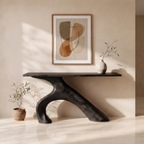 Modern Organic Console Table | Sculptural Asymmetrical Entryway Console Table TH003-3100