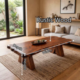 Live Edge Solid Wood Coffee Table | Handcrafted Natural Wood Center Table TT006-6055