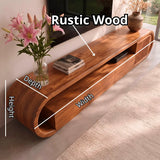Modern TV Stand with 3 Drawers, Open Shelf & Fluted Cabinet | Curved Media Console