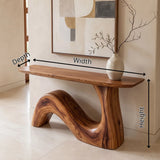 Organic Wave Console Table | Sculptural Entryway Console Table for Modern Hallway & Living Room TH003-5159