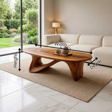Organic Wave Coffee Table | Sculptural Oval Coffee Table for Modern Minimalist Living Room TH003-1206