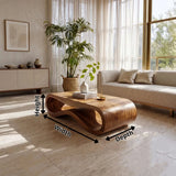 Sculptural Wave Coffee Table | Modern Organic Curved Living Room Center Table