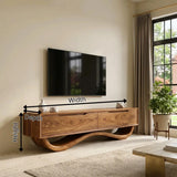 Sculptural TV Stand with 2 Drawers | Organic Modern Media Console TH003-3LLI8QY