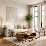 Sculptural Wave Coffee Table | Modern Curved Statement Center Table