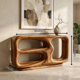 Organic Sculptural Console Table | Open Shelf Console Table for Modern Entryway & Living Room TH003-4197