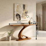 Organic Sculptural Console Table | Modern Console Table with Twisted Open Pedestal Base TH003-8583