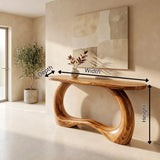 Organic Loop Console Table | Modern Sculptural Console Table with Open Arch Base TH003-6800