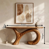 Modern Organic Console Table | Sculptural Curved Entryway Console Table for Contemporary Homes TH003-4837
