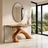Modern Organic Console Table | Sculptural Asymmetrical Entryway Console Table TH003-3100