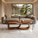 Modern Oval Coffee Table | Sculptural Organic Center Table for Living Room TH003-5584