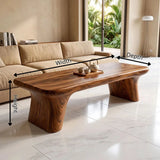 Modern Organic Coffee Table | Minimalist Sculptural Center Table for Contemporary Living Room TH003-9709