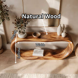 Organic Loop Console Table with Open Display Shelf for Modern Entryway & Living Room TT006-3584