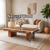 Live Edge Solid Wood Coffee Table | Rustic Modern Handmade Center Table for Living Room TT006-6596