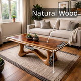 Solid Wood Coffee Table | Handmade Live Edge Coffee Table for Modern Living Room TT006-6482