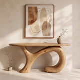 Modern Organic Console Table | Sculptural Curved Entryway Console Table for Contemporary Homes TH003-4837