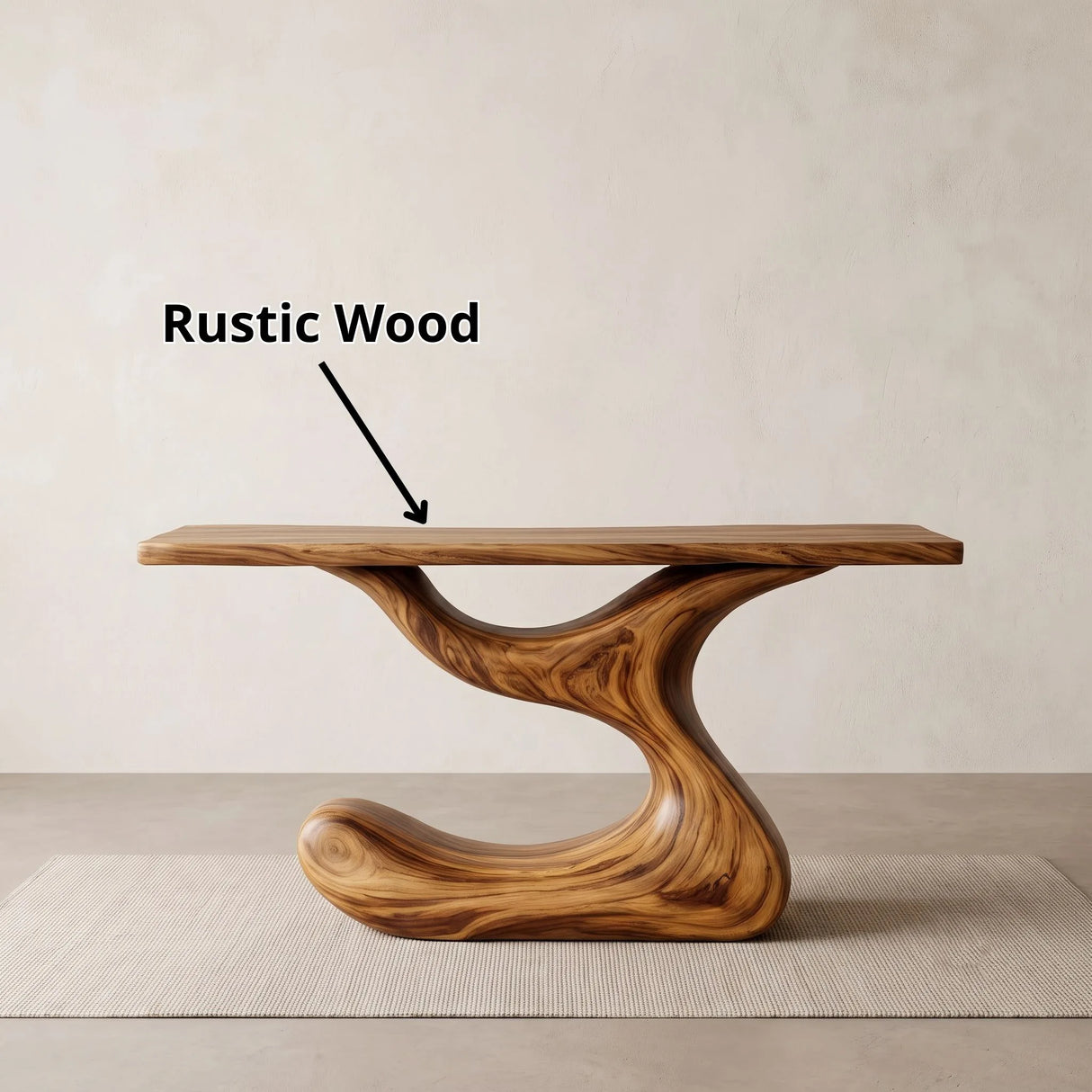 Modern Sculptural Console Table | Organic Entryway Console Table for Contemporary Living Spaces TH003-2542