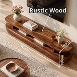 Organic Modern TV Stand with Open Shelf & 2 Drawers | Modern Media Console TT006-1JRE9PZ