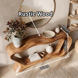 Organic Wave Console Table with Open Shelf for Modern Entryway & Living Room TT006-9593