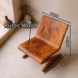 Sculptural Z-Frame Lounge Chair | Modern Low Profile Armless Accent Chair