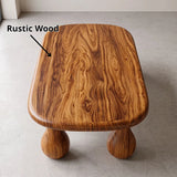 Modern Coffee Table | Organic Rounded Rectangle Cocktail Table TH003-4084