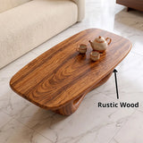 Modern Organic Coffee Table | Sculptural Rectangle Cocktail Table TH003-6677