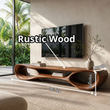 Organic Modern Sculptural TV Stand with Open Storage | Designer Media Console TT006-2PFI5LK