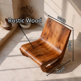 Sculptural Low Lounge Chair | Modern Organic Accent Chair with Open Loop Base