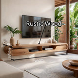 Organic Modern Floating TV Stand with Open Shelving | Wall Mounted Media Console TT006-1KVZ9HN