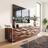 Modern Organic TV Stand with Sculpted Cabinets | Entertainment Console TT006-6CBU3TP