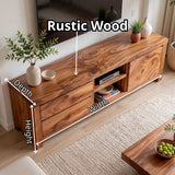 Modern TV Stand with 2 Drawers, Open Shelves & Enclosed Cabinet | Contemporary Media Console
