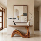 Organic Wave Console Table | Sculptural Entryway Console Table for Modern Hallway & Living Room TH003-5159