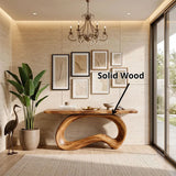 Organic Loop Console Table | Modern Sculptural Console Table with Continuous Curved Base TH003-9415