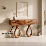 Modern Console Table with Drawers | Sculptural Entryway Console Table for Contemporary Homes TH003-6657
