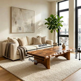 Live Edge Coffee Table | Rustic Modern Statement Center Table