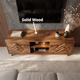 Carved Mountain TV Stand with 4 Cabinets | Modern Media Console TH003-4VZB9ZR